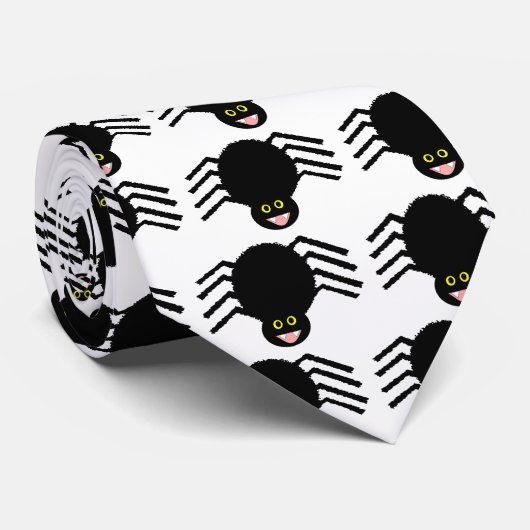 Stropdas met zwarte spin (Opgerold)