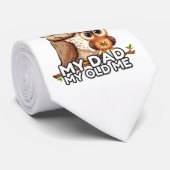 Stropdas: Mijn vader Mijn oude ik (wit) Stropdas (Opgerold)