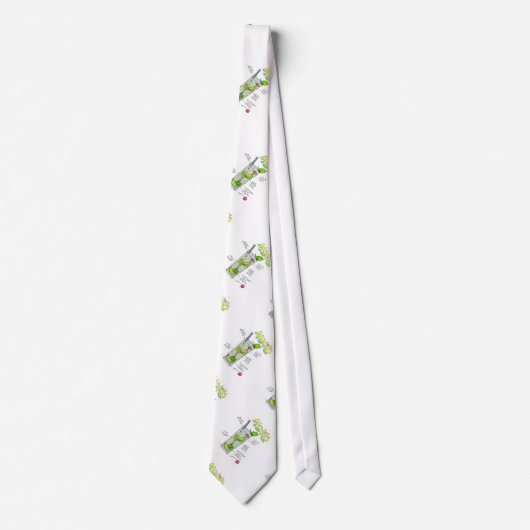 STROPDAS - MOJITO RECIPE COCKTAIL ART (Voorkant)