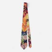 Stropdas Mosaic Autumn Flowers (Voorkant)