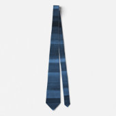 Stropdas Navy Blue Waterverf Ombre (Voorkant)