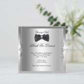 Stropdas Night Black openen Formele Kaart (Staand voorkant)