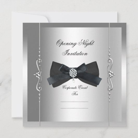 Stropdas Night Black openen Formele Kaart (Achterkant)