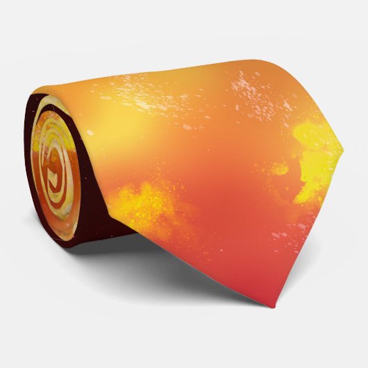 Stropdas Night Sky Flame (Opgerold)