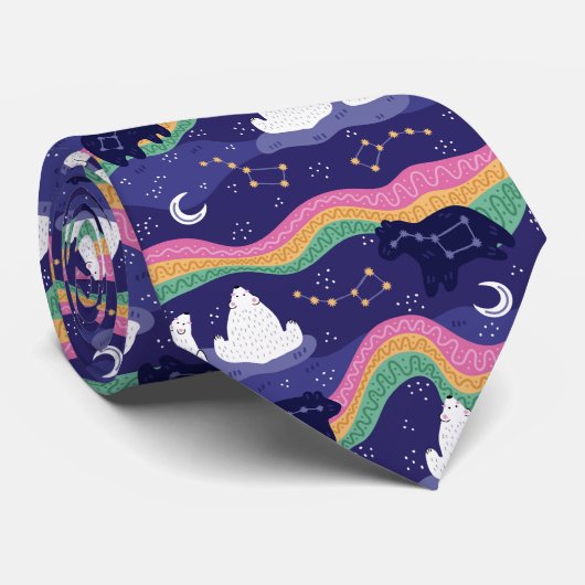 Stropdas Noordelijke Lichten (Opgerold)