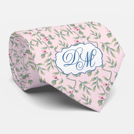 Stropdas Nosegay Pink Wedding Keepomwille (Opgerold)