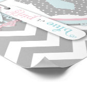 Stropdas of Tutu & Chevron Gender onthulling Party Poster (Hoek)