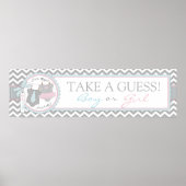 Stropdas of Tutu & Chevron Gender onthulling Party Poster (Voorkant)