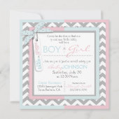 Stropdas of Tutu & Chevron Print Gender onthulling Kaart (Achterkant)