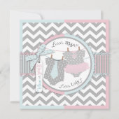 Stropdas of Tutu & Chevron Print Gender onthulling Kaart (Voorkant)