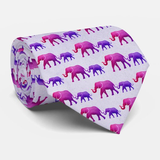 Stropdas Ombre Elephants Design (Opgerold)