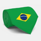 Stropdas onder Braziliaanse vlag (Opgerold)