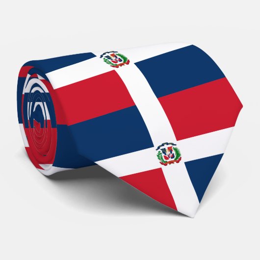 Stropdas onder de vlag van de Dominicaanse Republi (Opgerold)