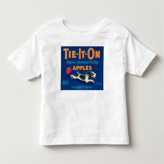 Stropdas op Apple Label (blauw) - Tieton, WA Kinder Shirts (Voorkant)