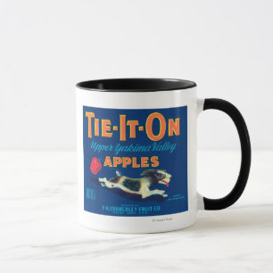 Stropdas op Apple Label (blauw) - Tieton, WA Mok