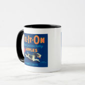 Stropdas op Apple Label (blauw) - Tieton, WA Mok (Voorkant links)