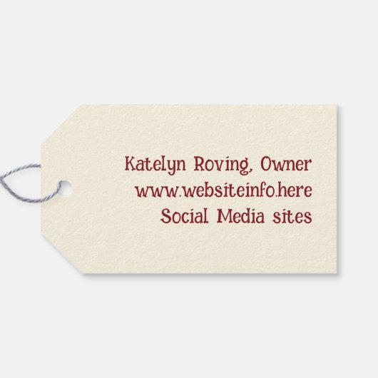 Stropdas op Labels Cadeaulabel (Achterkant Horizontaal)