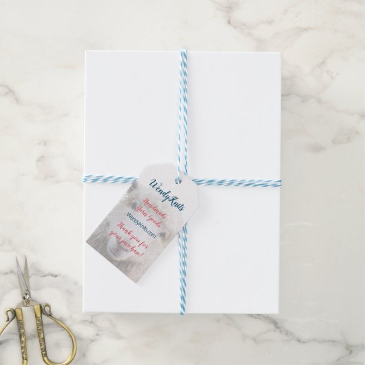 Stropdas op Labels in verband met de verkoop van e Cadeaulabel (Met Touw)