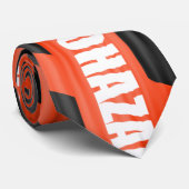 Stropdas Oranje bioragegevaar (Opgerold)