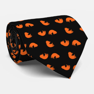 Stropdas Oranje kattenpatroon
