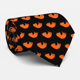 Stropdas Oranje kattenpatroon