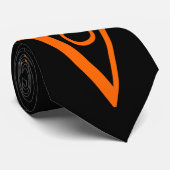 Stropdas Oranje Letter Face (Opgerold)