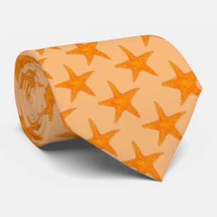 Stropdas Oranje sterren Star Beach Seashell Shell