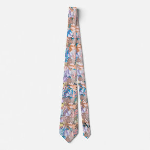 Stropdas: Organische bladeren (blauw) Stropdas