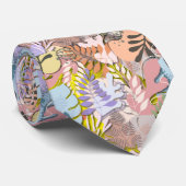 Stropdas: Organische bladeren (geel) Stropdas (Opgerold)