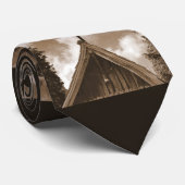 Stropdas, oude landskerk, Sepia Triple Herhalen Stropdas (Opgerold)