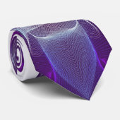 Stropdas Paarse en witte computercurven (Opgerold)