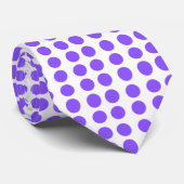 Stropdas Paarse Polka Dots (Opgerold)