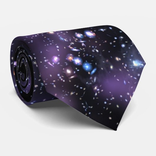 Stropdas Paarse sterrenstelsels (Opgerold)
