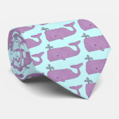 Stropdas Paarse walvis (Opgerold)