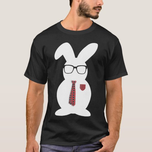 Stropdas paasdag met bunny Bow T-shirt (Voorkant)