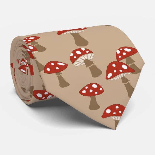 Stropdas paddenstoelen (Opgerold)