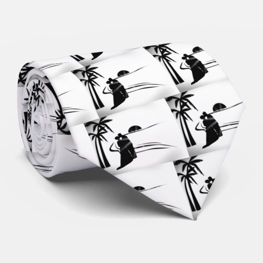 stropdas "PARADISE WEDDING DAY" (Opgerold)