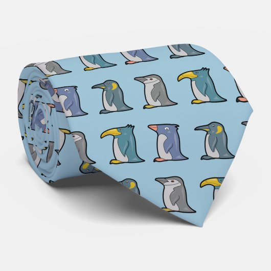 Stropdas Penguins Pattern (Opgerold)