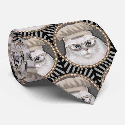 Stropdas Perzische kat kat (Opgerold)