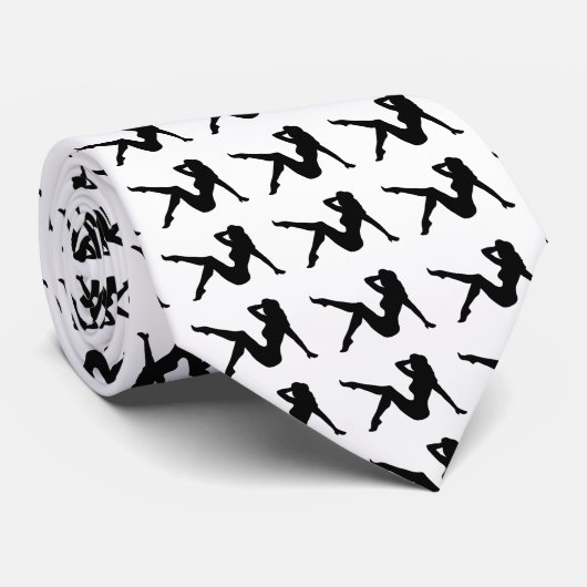 stropdas "Pin-Up Girl Silhouette" (Opgerold)