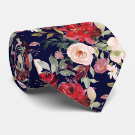 Stropdas PixDezines Blush Red Waterverf Flowers