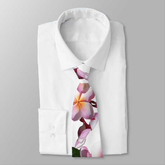 Stropdas Plumeria Flowers (Gebonden)