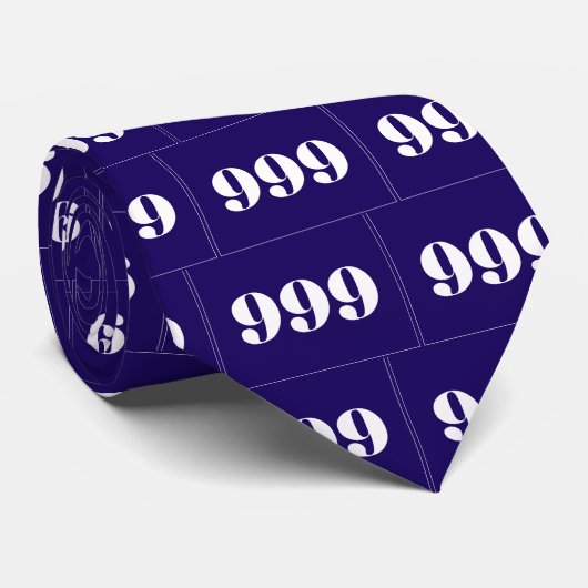 Stropdas politie (blauw) (Opgerold)