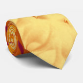 Stropdas, prachtig gouden geel en Oranje vesig Stropdas (Opgerold)