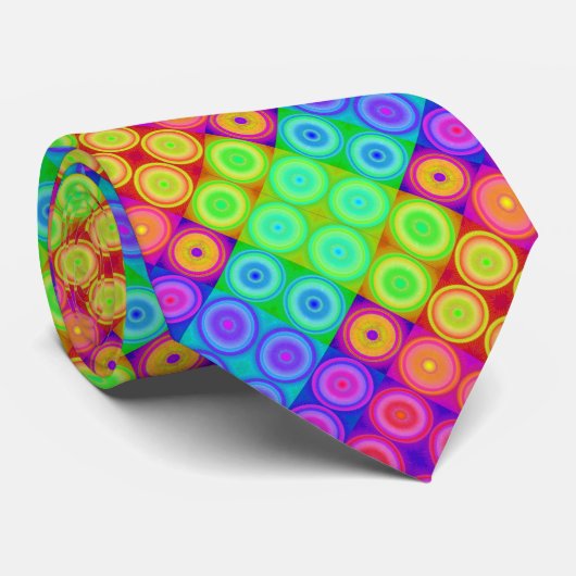 Stropdas Psychedelische cirkels (Opgerold)