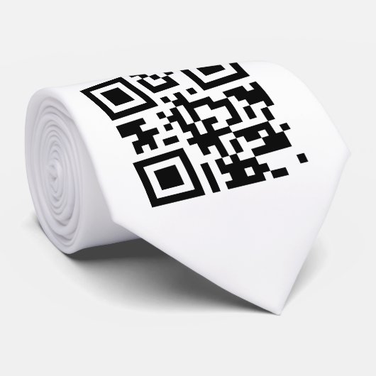 Stropdas QR-code (Opgerold)