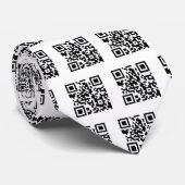 Stropdas QR-code (Opgerold)