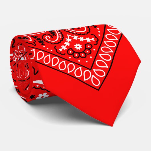 Stropdas Red Bandana (Opgerold)