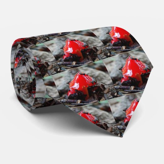 Stropdas Red Mushroom (Opgerold)