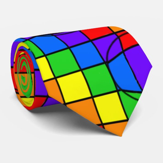 Stropdas regenboogbuien (Opgerold)